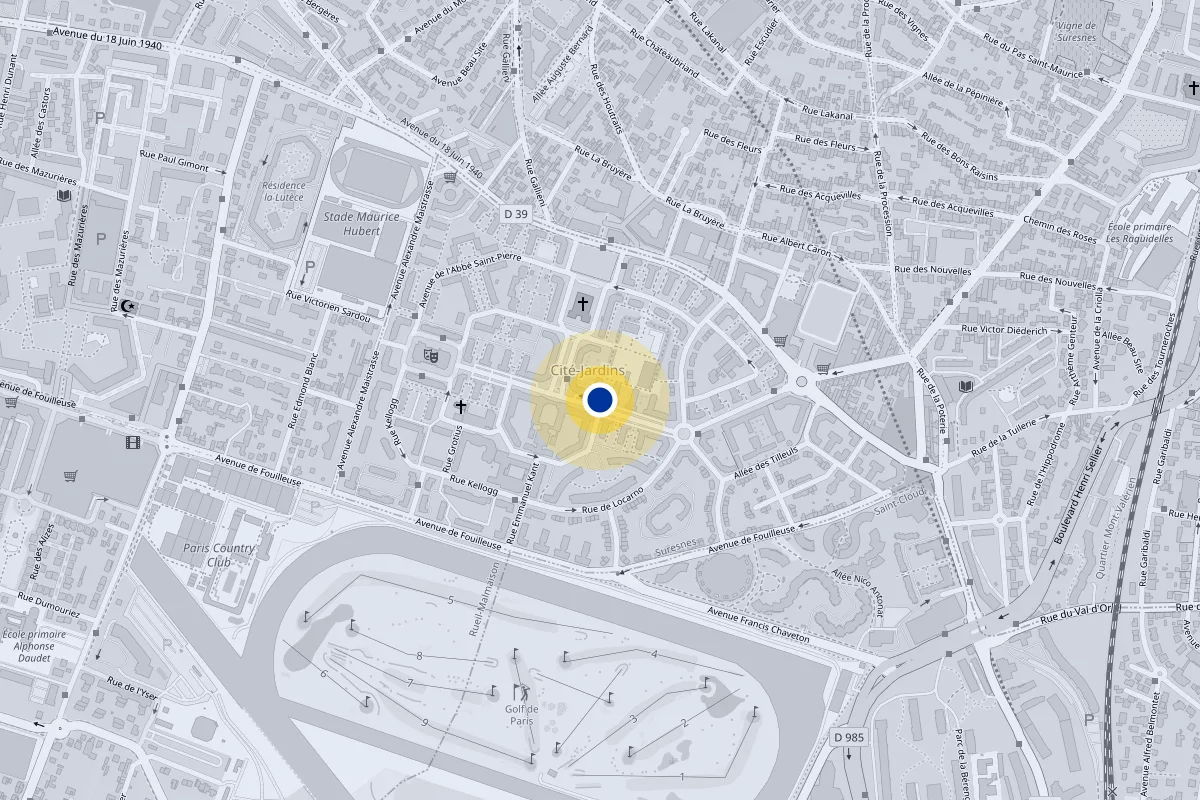 Plan : l’agence au 8 boulevard Aristide Briand, Suresnes